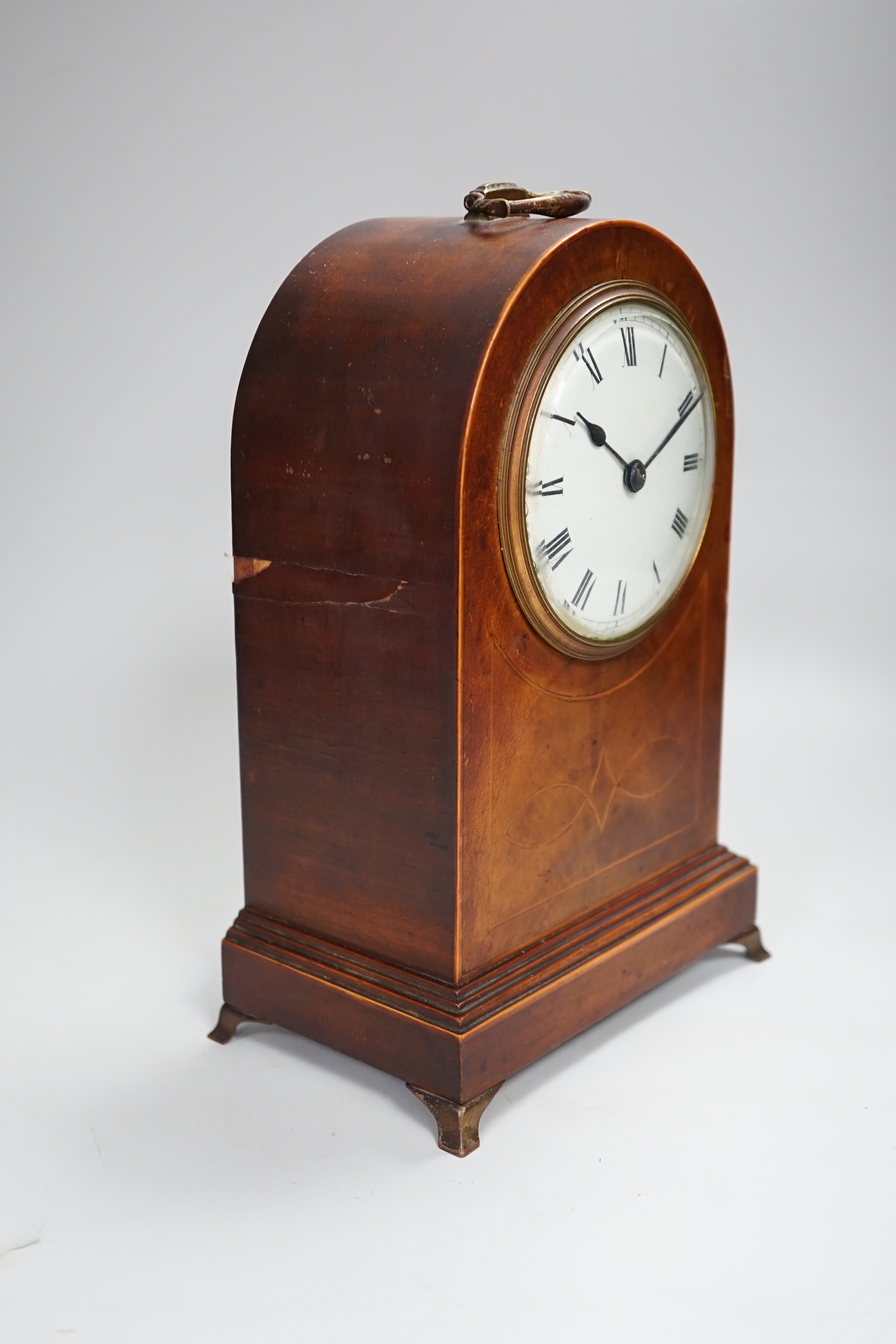 An Edwardian mantel clock with balance escapement